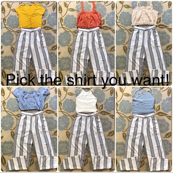 Fashion Nova Pants - Flare pants and shirt set- shirt of your choice